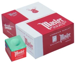 Master Chalk (Box Of 144 Cubes) -billiard chm144 green 01
