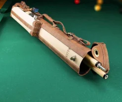 Elite 2x2 Grey Vintage Cue Case -billiard ecv22 chestnut 01 2