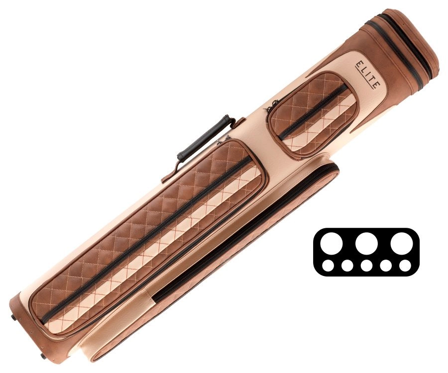 Elite 3x5 Vintage Cue Case- Chestnut 2 Elite 3x5 Vintage Cue Case- Chestnut - Image 2