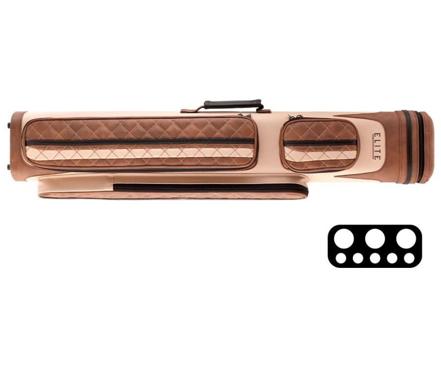 Elite 3x5 Vintage Cue Case- Chestnut 1 Elite 3x5 Vintage Cue Case- Chestnut