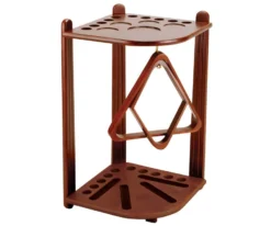 10 Cue Corner Floor Rack - Chocolate, Honey, Midnight Or Wine -billiard fr10 chocolate 01 1