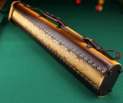 Instroke Tooled 3 Butt 5 Shaft Leather Case -billiard ist35 rust 02