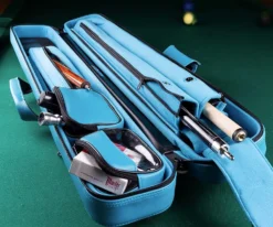 Molinari 2 Butt 4 Shaft Cyan/Black Flat Cue Case 10 Molinari 2 Butt 4 Shaft Cyan/Black Flat Cue Case -billiard mlcf24 01 1