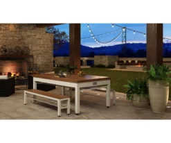 Newport 3-in-1 Outdoor Pool/Dining/Ping Pong Table From Spencer Marston - FREE Installation -billiard newport outdoor dining lifestyle 1