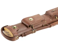 Tango Pampa Chestnut 2 Butt 4 Shaft Leather Cue Case -billiard tapm24 chestnut 03
