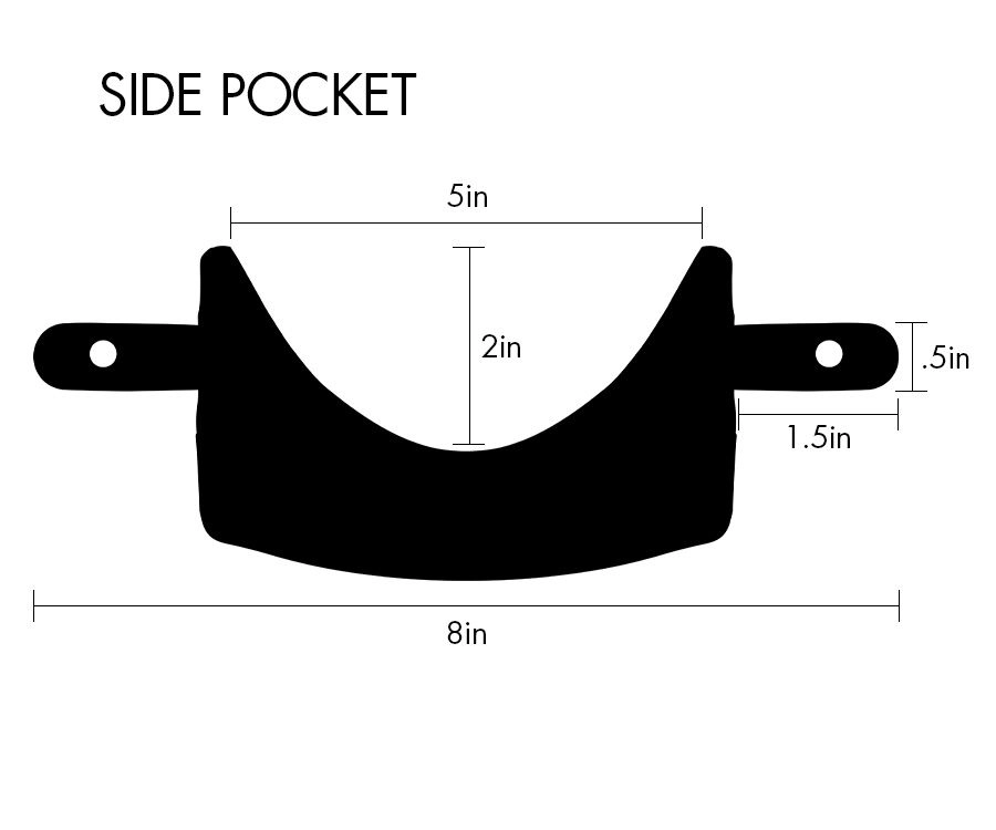 Black Leather Pocket Set (Set Of 6) 2 Black Leather Pocket Set (Set Of 6) - Image 2